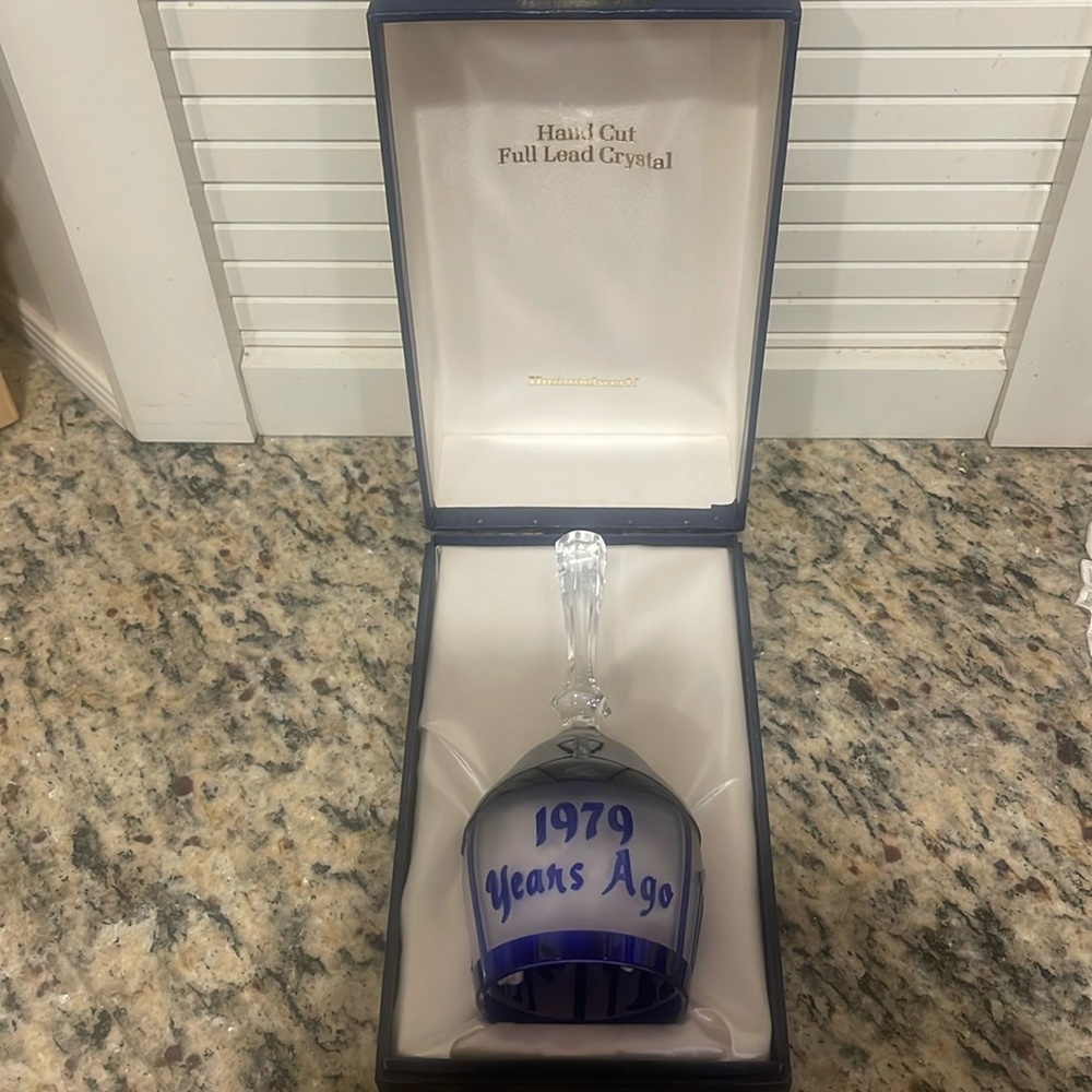 1979 Years Ago Limited Edition Hand Cut Full Lead Crystal Bell by Hummelwerk